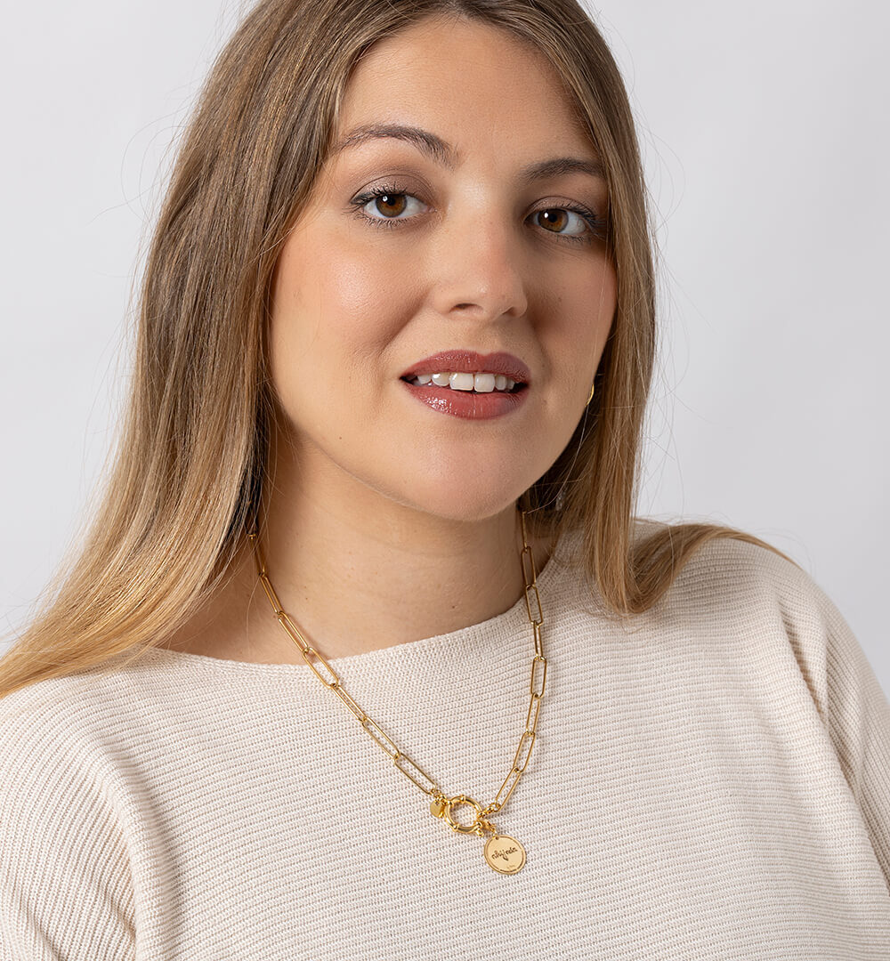 Charm medalla oro calada Ahijada