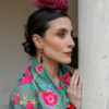 Flor flamenca Peonía marsala