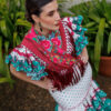 Flor flamenca Peonía marsala