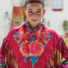 Flor flamenca Peonía mora clara