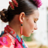 Flor flamenca Peonía mora clara