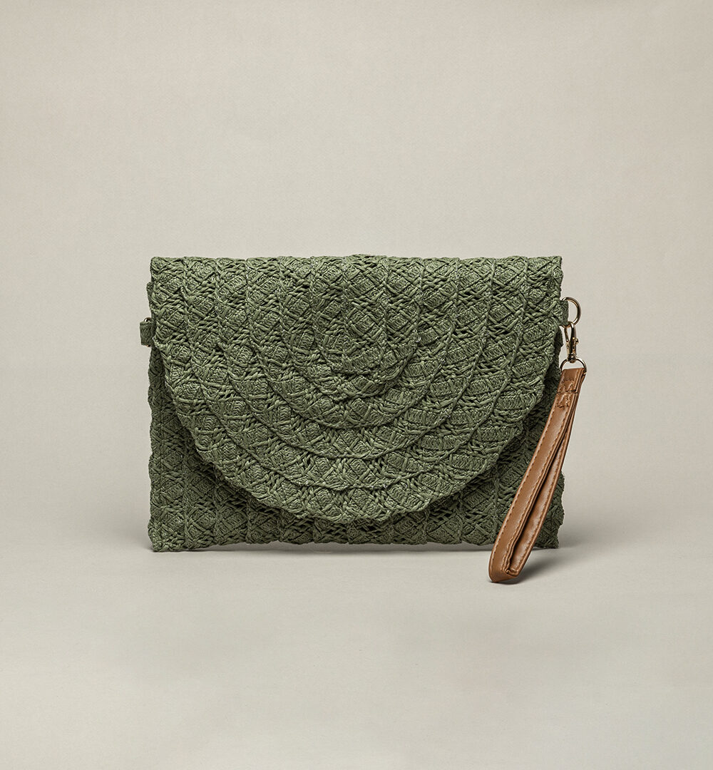 Clutch trenzado rafia Duna