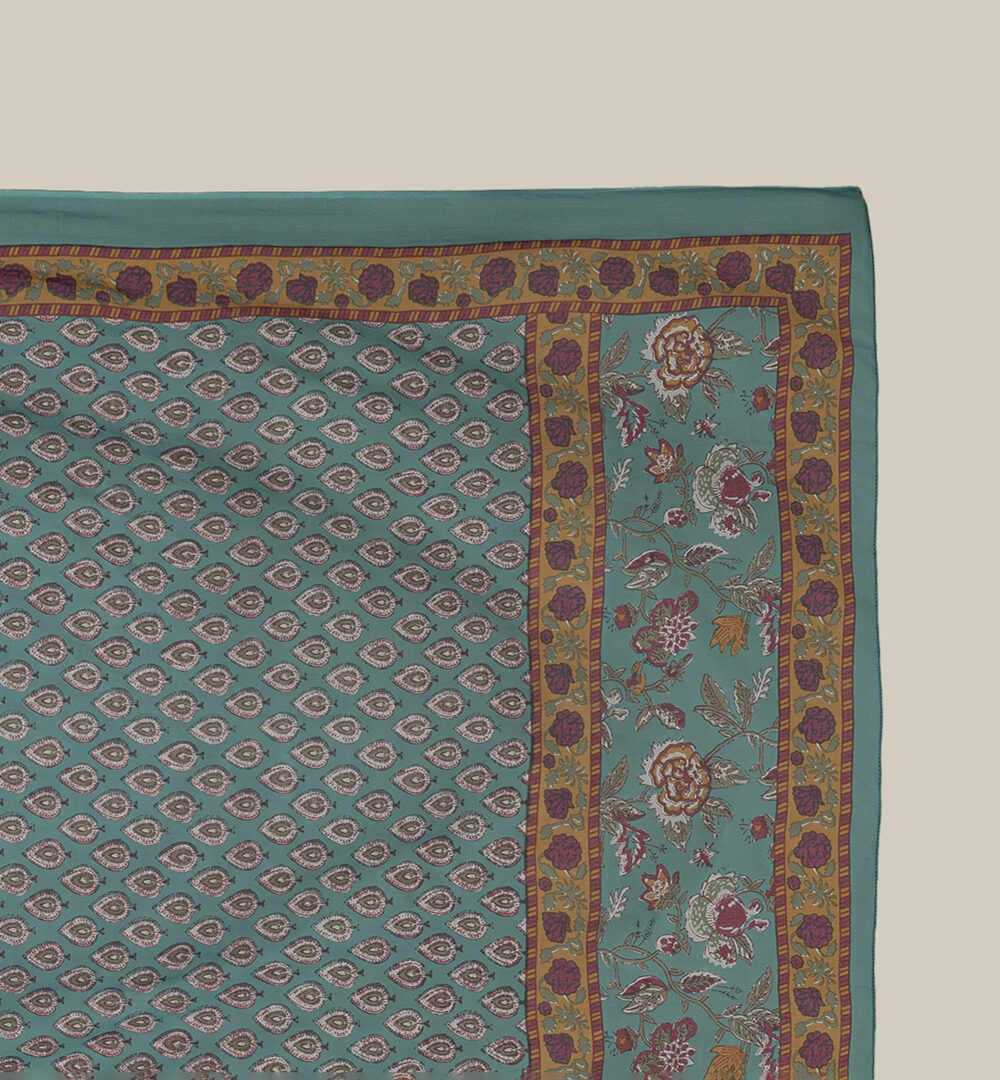 Pareo Algodón India Turquesa