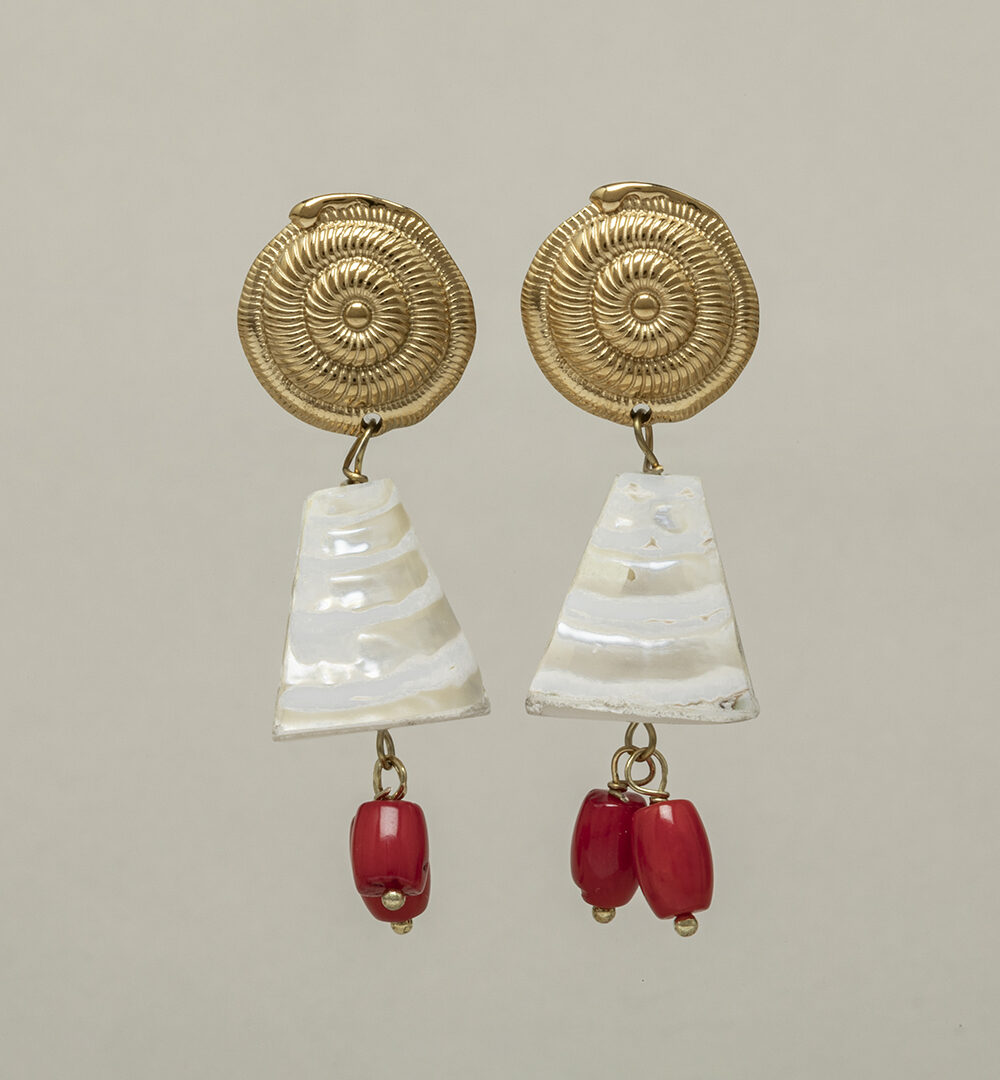 Pendientes Caracola Coral
