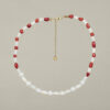 Collar Coral blanco y rojo