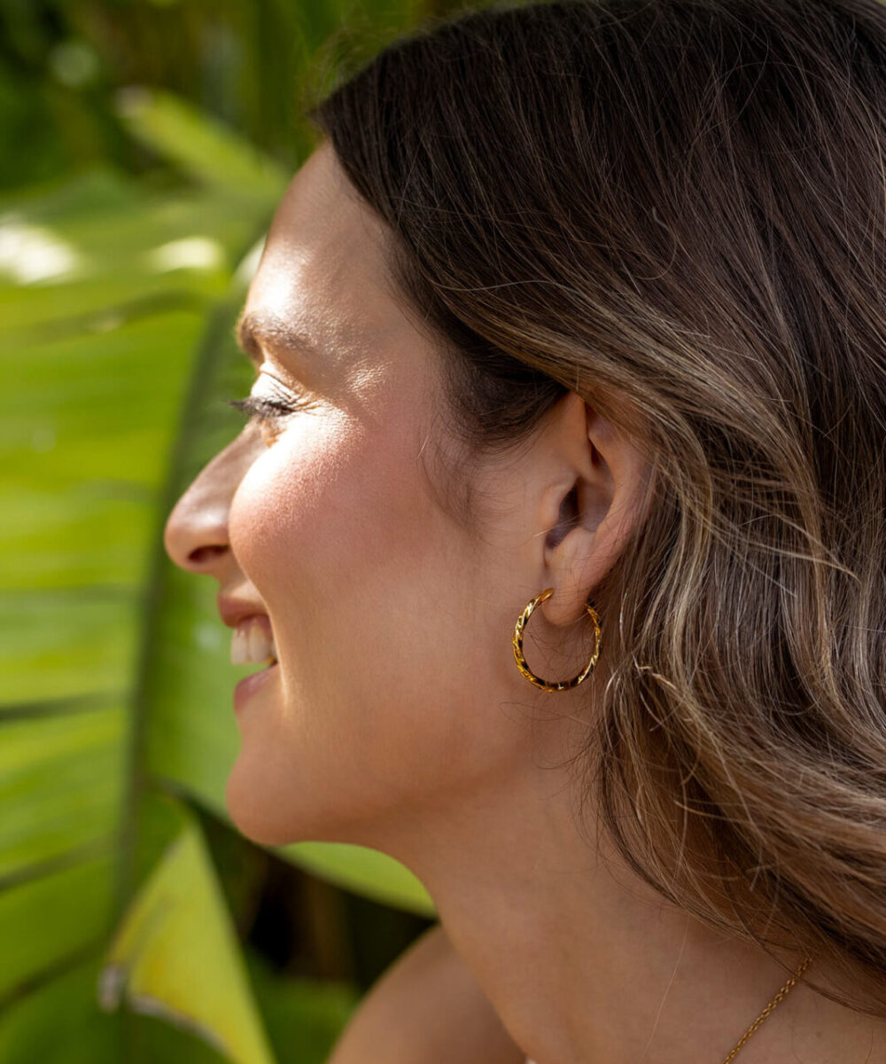 Pendientes aro Martelé