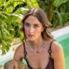 Collar piedra natural Caribe coral