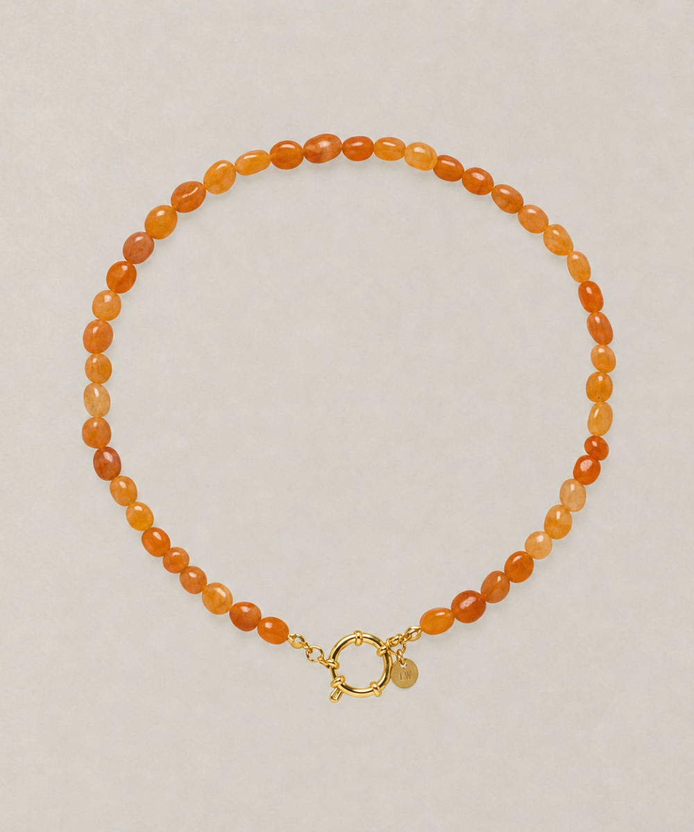 Collar Azores ágata naranja