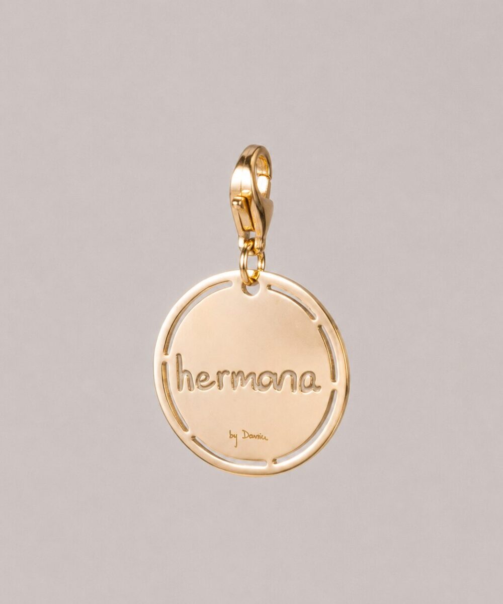 Charm medalla oro calada Hermana