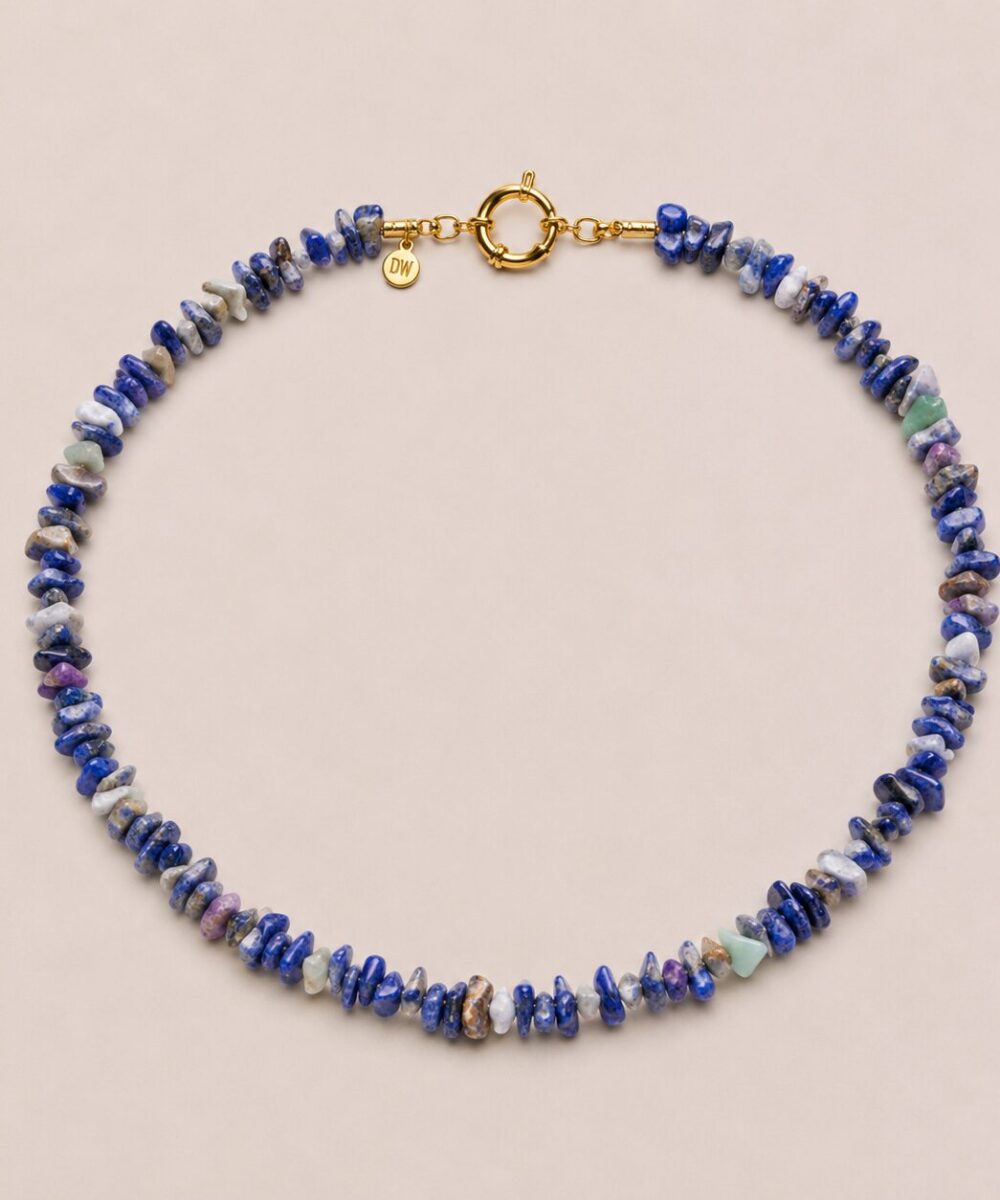 Collar Madeira azul
