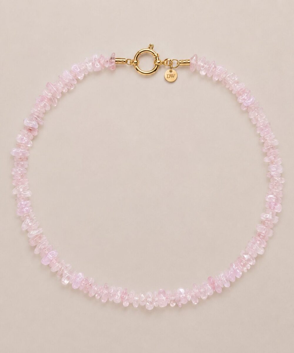 Collar Madeira rosa claro