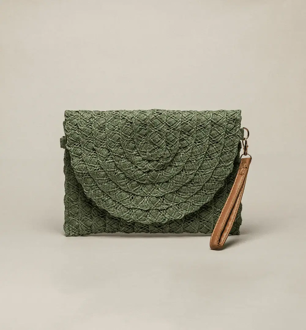 Gif. Clutch trenzado rafia Duna