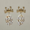 Pendientes Cangrejo Dorado Concha