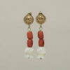 Pendientes Medusa con coral