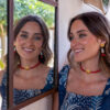Choker Caracola coral y Pendientes Caracola coral