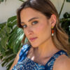 Pendientes Medusa con coral