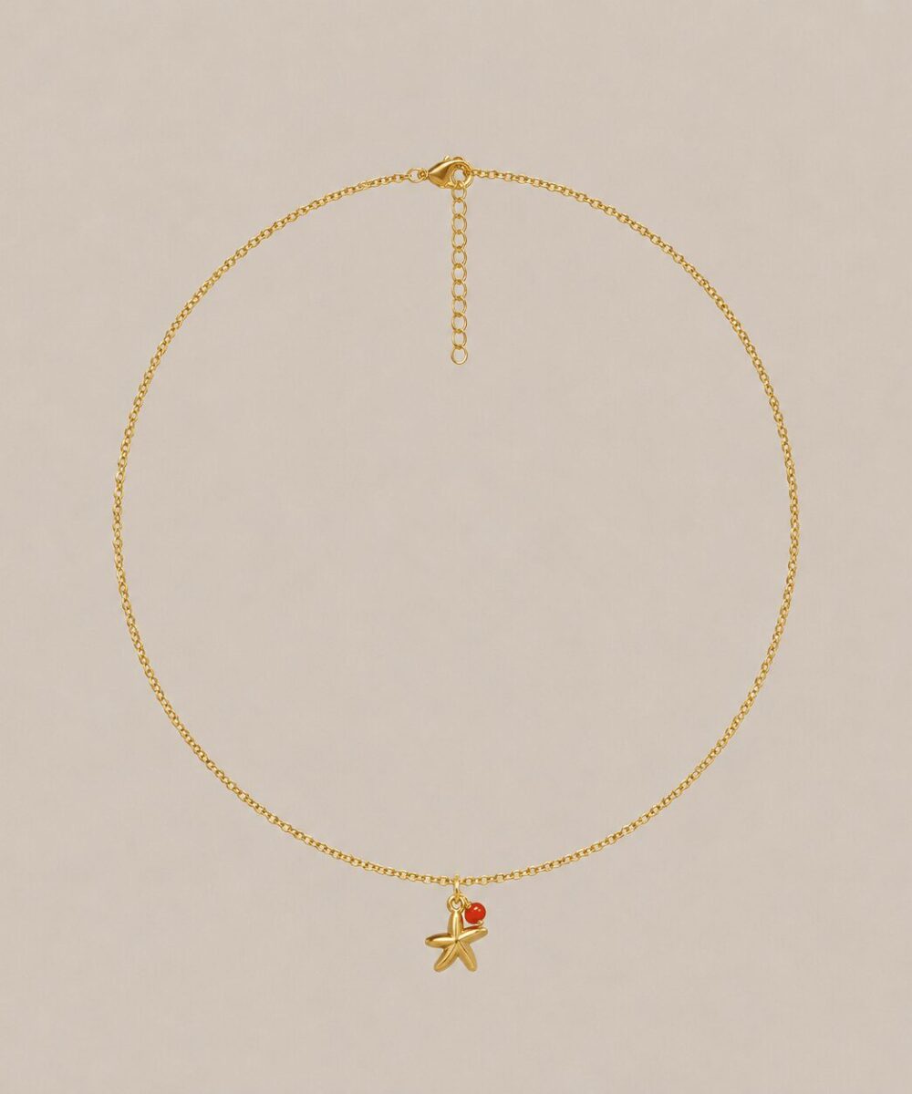 Cadena Estrella con coral