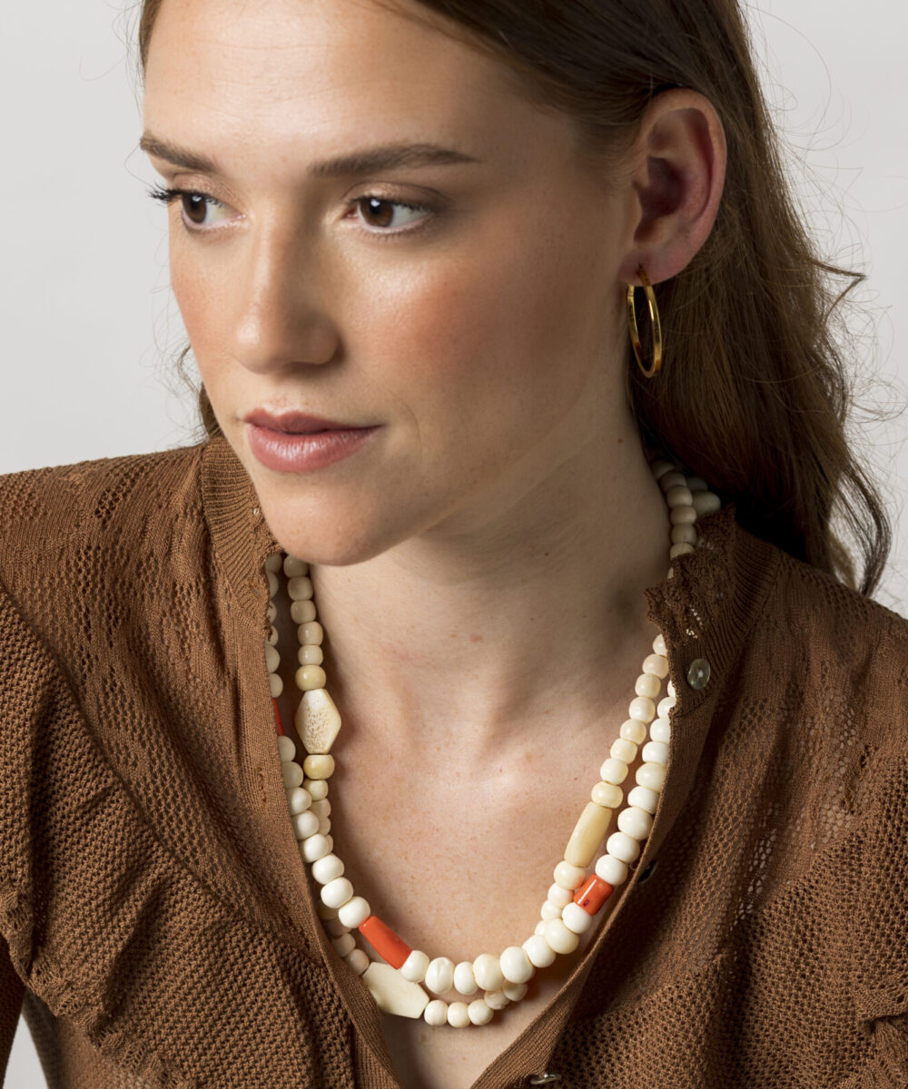 Collar hueso Bolonia y Collar Hueso Zahara