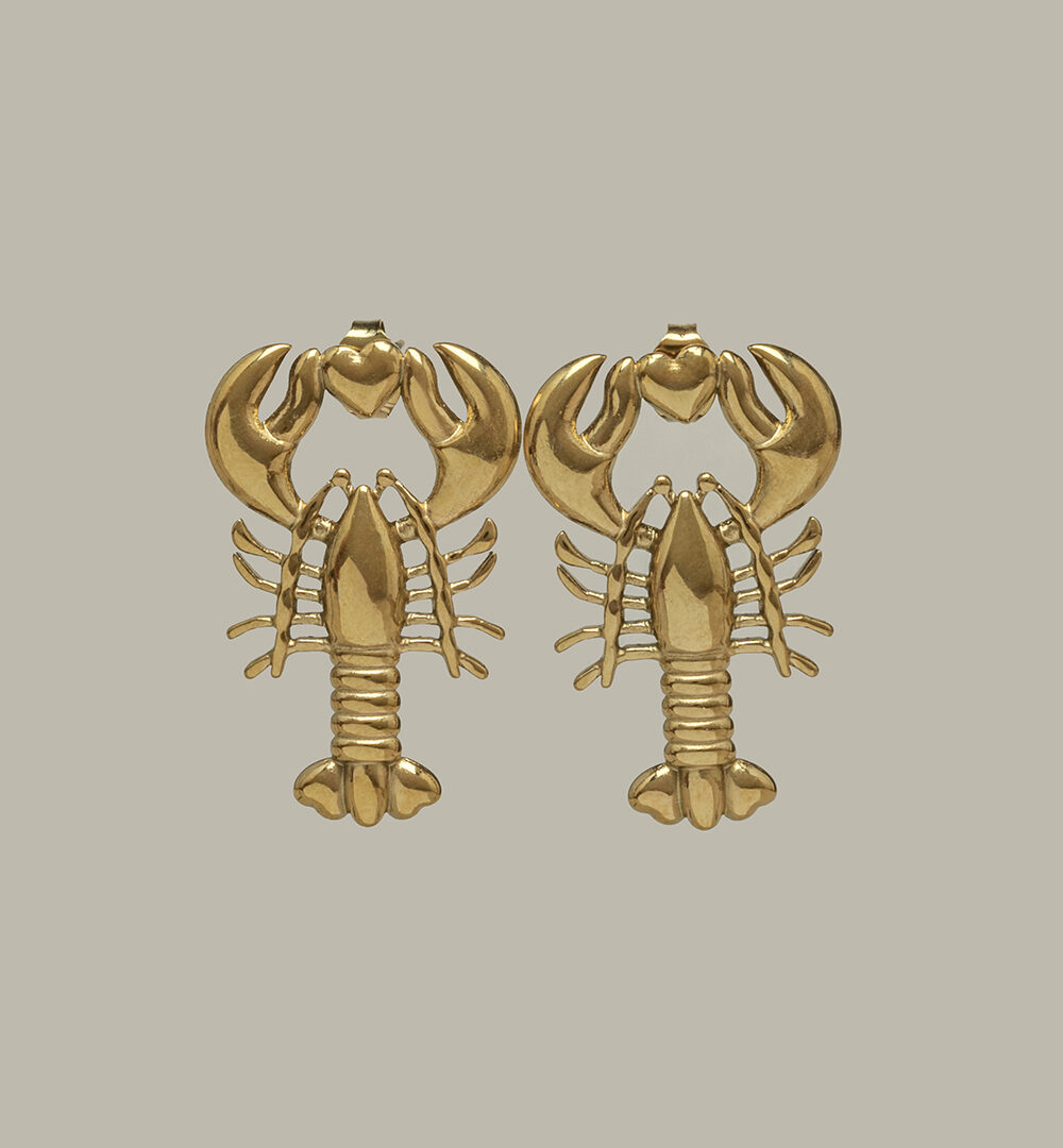 Pendientes Langosta dorada