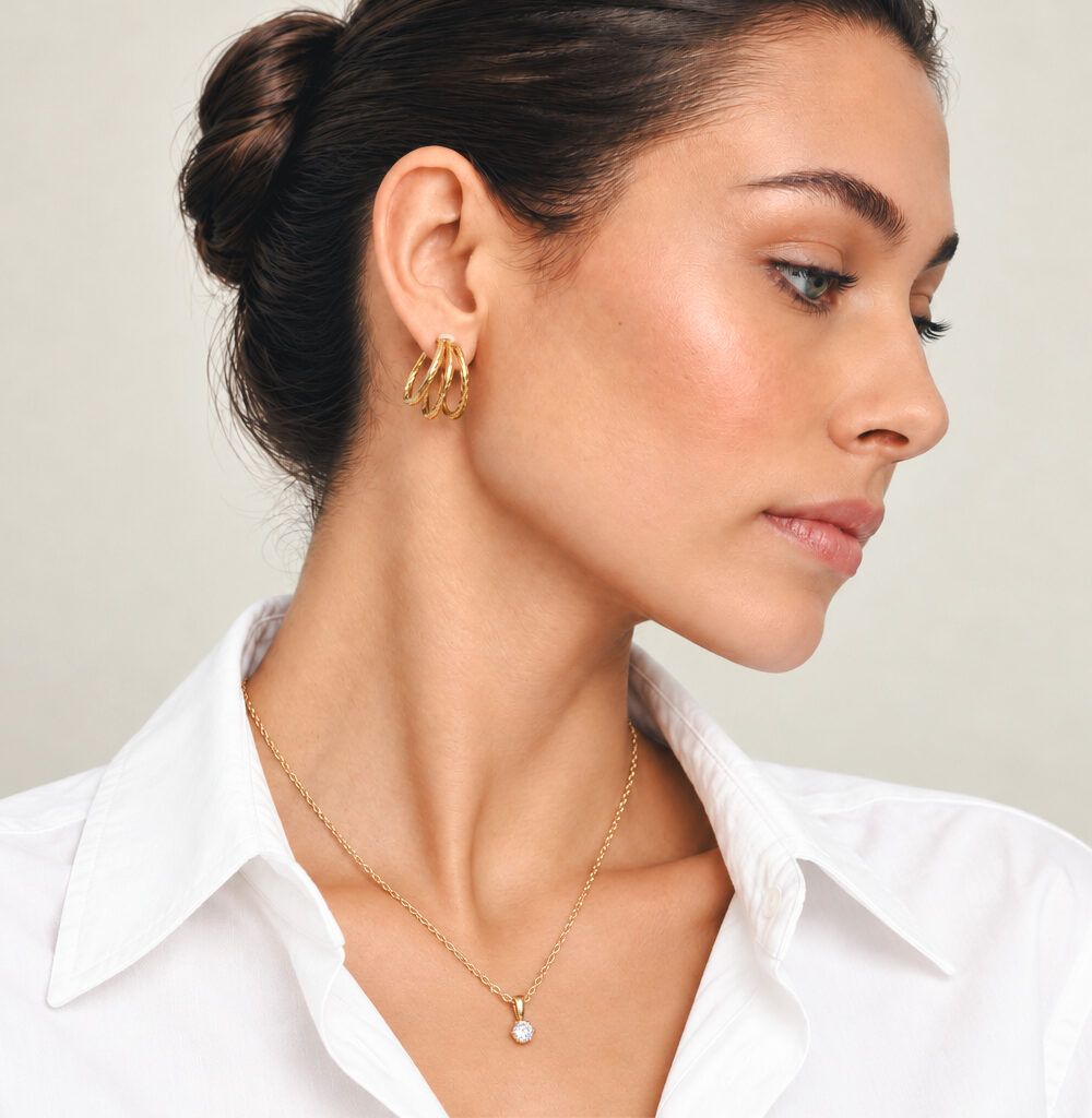 Pendientes triple Nala y Cadena Punto de Luz