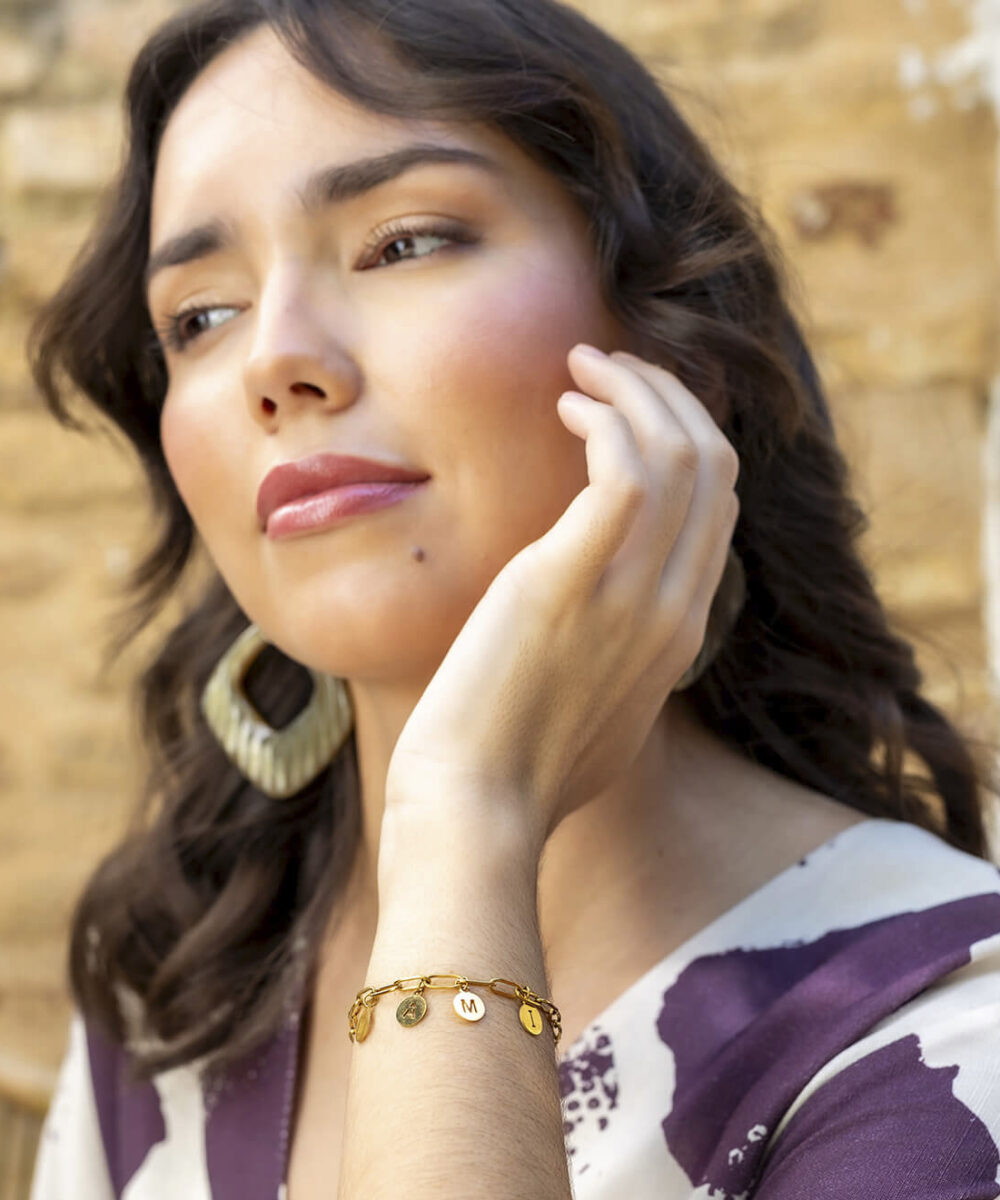 Pulsera Lina personalizada con 4 iniciales