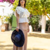 Pamela rafia azul marino