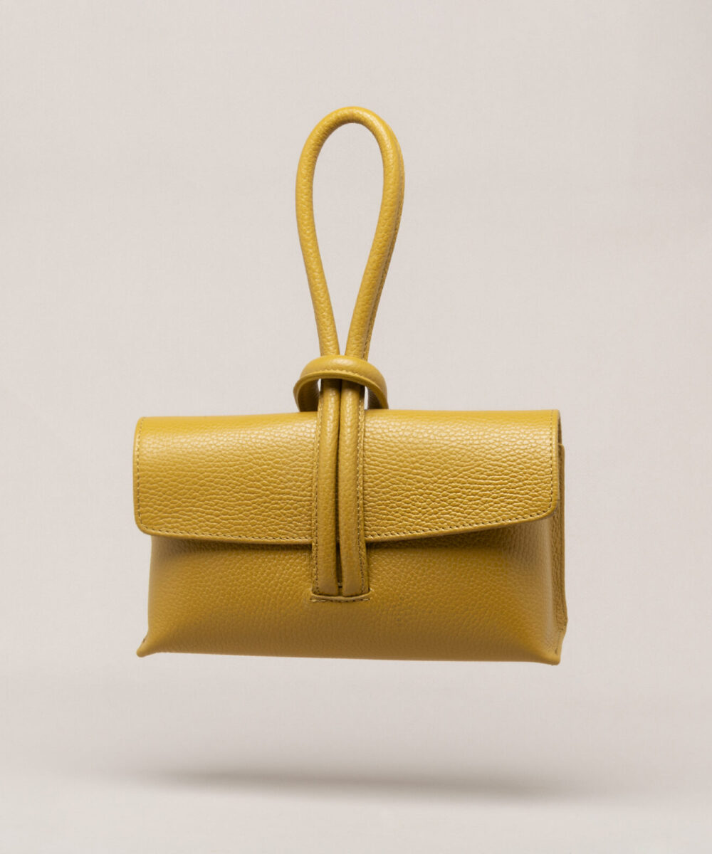 Bolso de piel Andrius mostaza