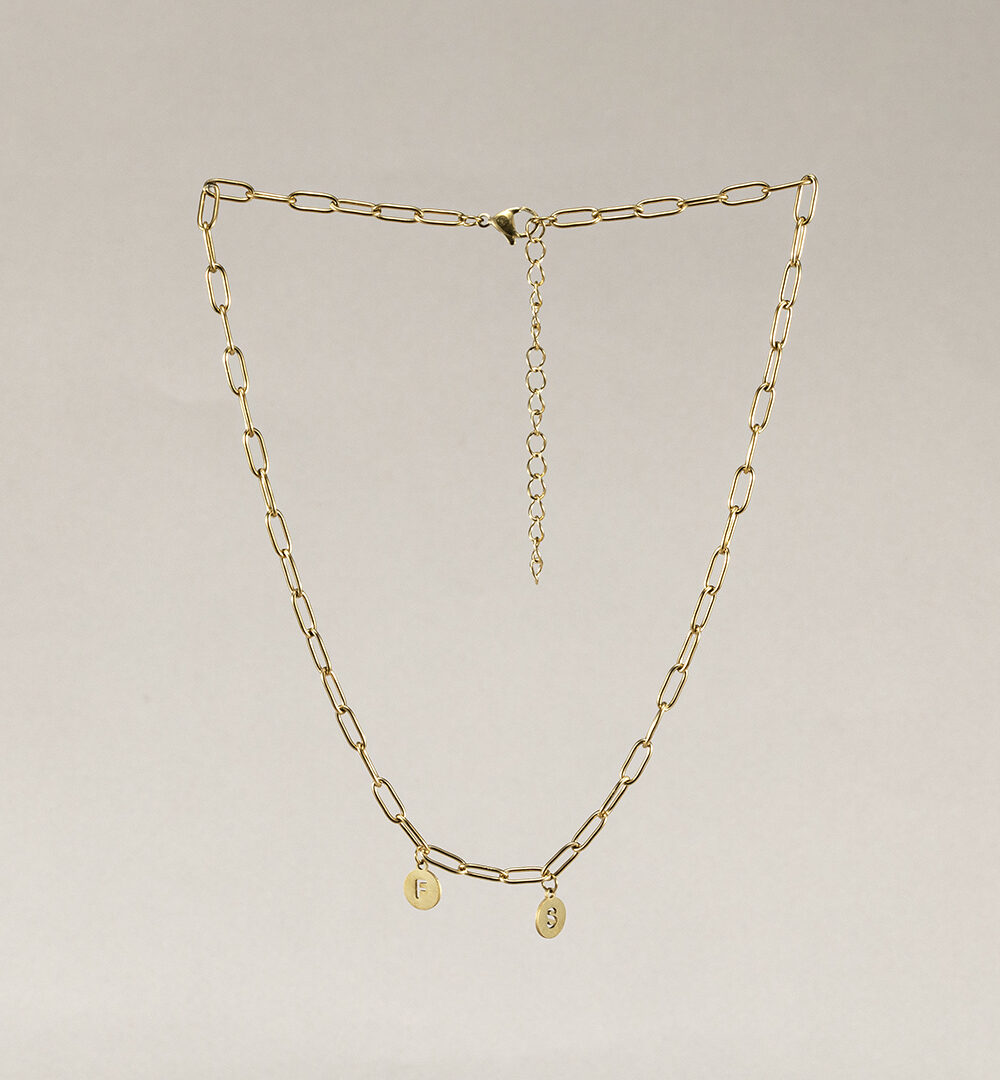 Cadena Lina personalizada con 2 iniciales