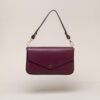 Bolso de piel burdeos Matilda 3 en 1
